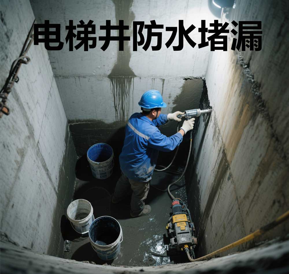 电梯井防水堵漏，盐城专业电梯井漏水维修公司